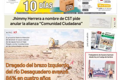 Edición impresa La Patria del 08 de octubre de 2020