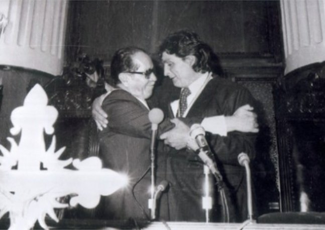 Día de la Democracia en Bolivia con Hernán Siles Suazo y Jaime Paz Zamora