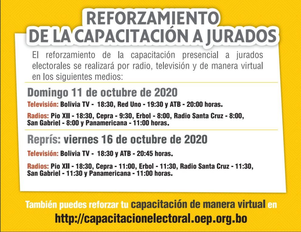 Programa de capacitación a jurados electorales