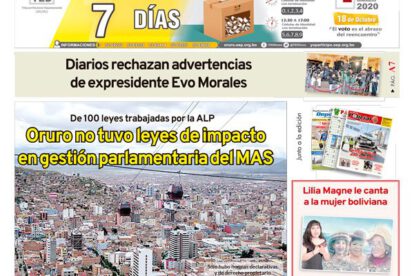 Edición impresa La Patria del 11 de octubre de 2020