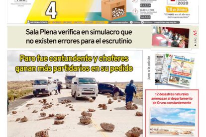 Edición impresa La Patria del 14 de octubre de 2020