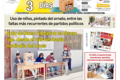 Edición impresa La Patria del 15 de octubre de 2020