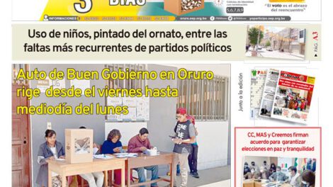 Edición impresa La Patria del 15 de octubre de 2020