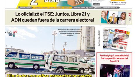 Edición impresa La Patria del 16 de octubre de 2020