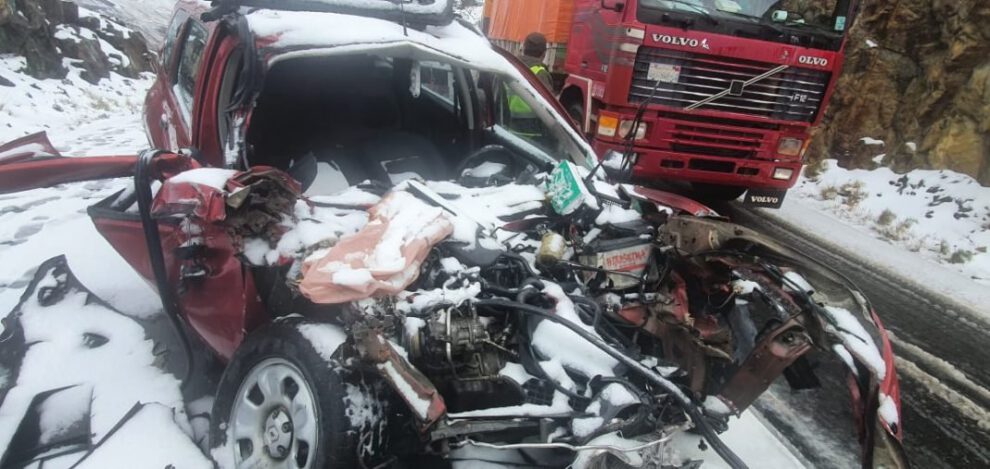 Accidente de tránsito en La Cumbre debido a condiciones climatológicas