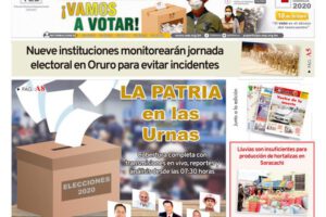Edición impresa La Patria del 18 de octubre de 2020