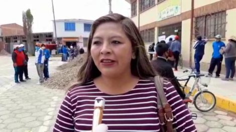 Candidata a diputada del MAS emite su voto