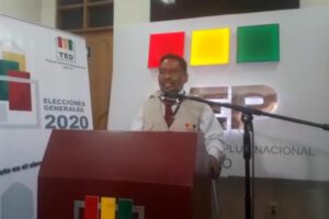 Iver Pereira TEDO en conferencia de prensa sobre elecciones en Oruro