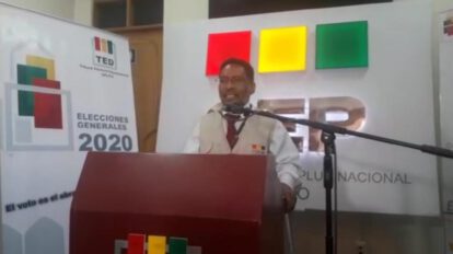 Iver Pereira TEDO en conferencia de prensa sobre elecciones en Oruro