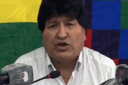 Evo Morales pidiendo a sus seguidores no caer en provocaciones