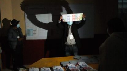 Lluvia en las Elecciones Generales en Oruro