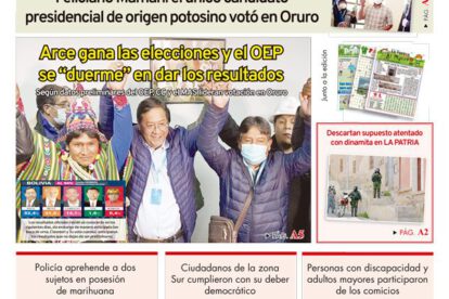 Edición impresa La Patria del 19 de octubre de 2020