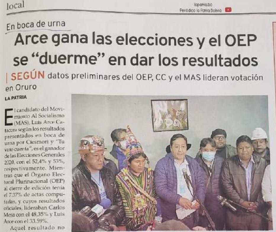 Fe de erratas en La Patria