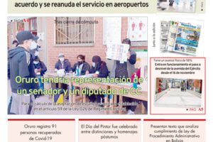 Edición impresa La Patria del 22 de octubre de 2020