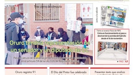 Edición impresa La Patria del 22 de octubre de 2020