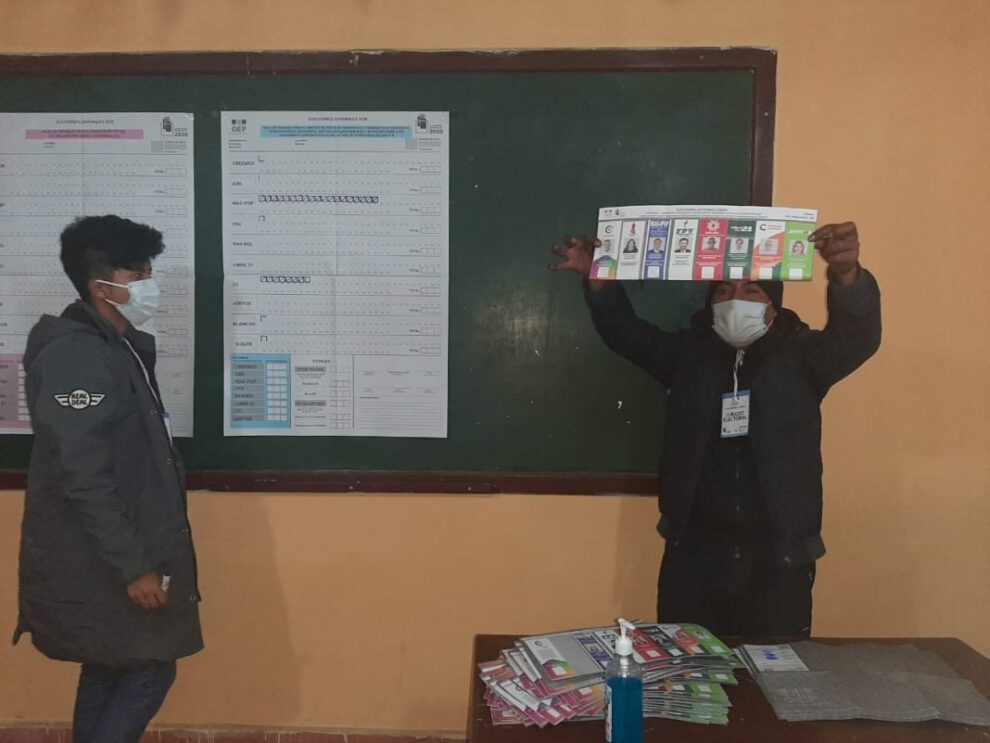 Resultados de Elecciones con Luis Arce como ganador