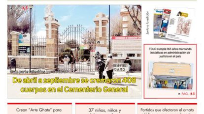 Edición impresa La Patria del 25 de octubre de 2020