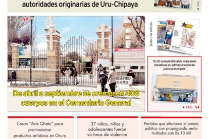 Edición impresa La Patria del 25 de octubre de 2020