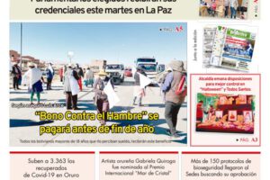 Edición impresa La Patria del 26 de octubre de 2020