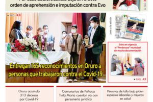 Edición impresa La Patria del Martes 27 de octubre de 2020