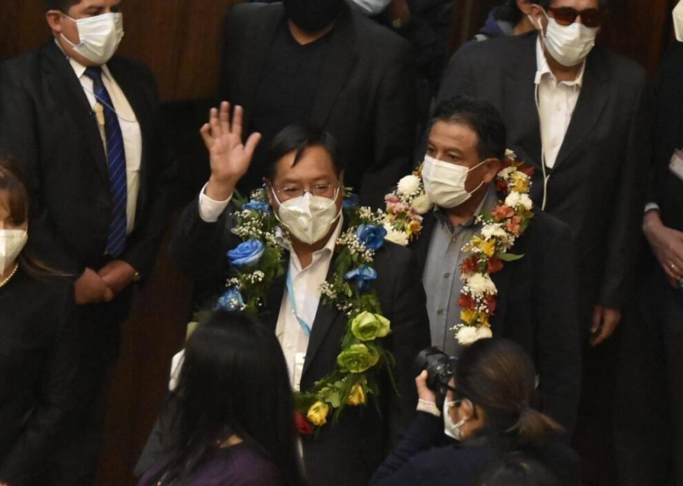 Luis Arce y David Choquehuanca reciben credenciales como mandatarios electos