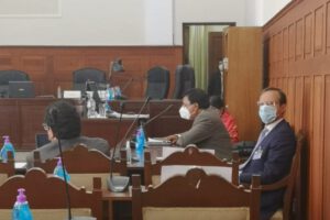 Tuto Quiroga durante su audiencia en Sucre