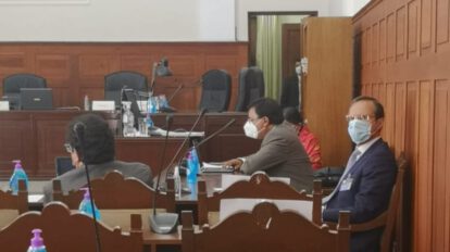 Tuto Quiroga durante su audiencia en Sucre