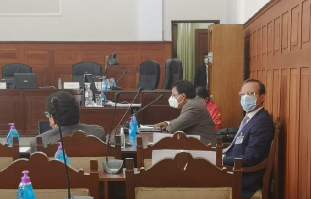 Tuto Quiroga durante su audiencia en Sucre