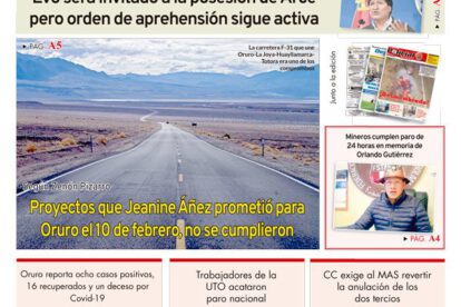 Edición impresa La Patria del 29 de octubre de 2020