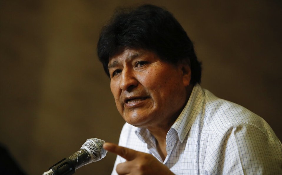 Evo Morales en la transmisión de mando