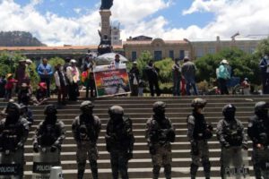 Activistas cruceños llevan pruebas de fraude a Jeanine Áñez