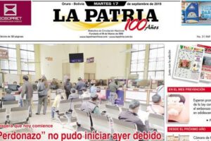 Portadas impresas del 17 de septiembre de 2019
