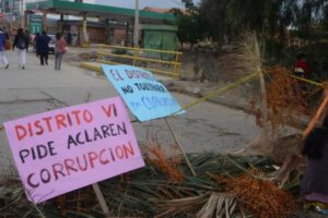 Tiquipaya bloqueos obras
