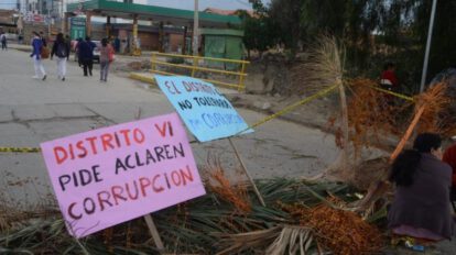 Tiquipaya bloqueos obras