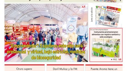 Edición impresa La Patria del 31 de octubre de 2020