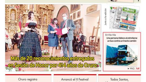Edición impresa La Patria del 02 de Noviembre de 2020
