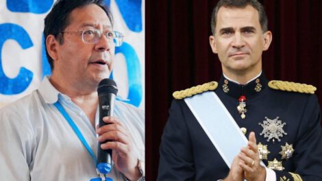 Luis Arce Catacora y el rey de España Felipe VI