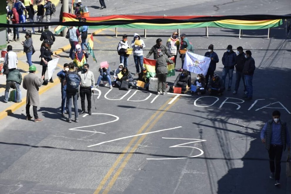 Bloqueo en La Paz por la Resistencia Juvenil