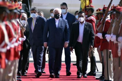 Luis Arce Catacora y delegaciones internacionales en su posesión