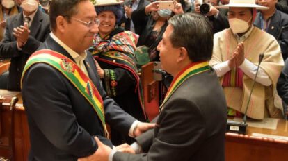 Luis Arce Catacora jura como Presidente de Bolivia