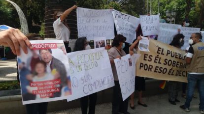 Protesta de mujeres contra Evo Morales en Cochabamba