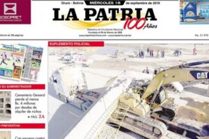 Portadas impresas del 18 de septiembre de 2019