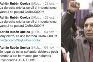 Ministro de Educación Adrián Rubén Quelca y sus publicaciones en redes sociales