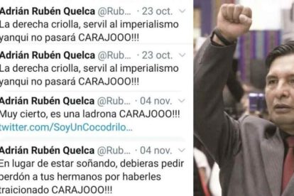 Ministro de Educación Adrián Rubén Quelca y sus publicaciones en redes sociales