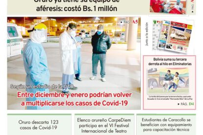 Edición impresa La Patria del 13 de Noviembre de 2020