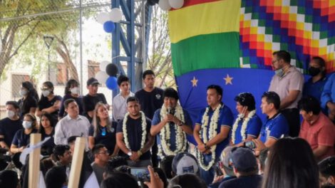 Evo Morales en Villa Victoria tras descubrir el robo de títulos de propiedad