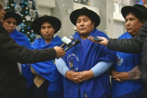 Segundina Flores, ejecutiva de la Confederación de Mujeres Bartolina Sisa