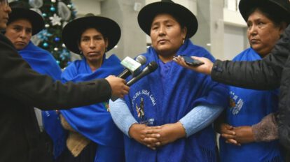 Segundina Flores, ejecutiva de la Confederación de Mujeres Bartolina Sisa