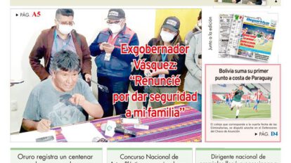 Edición impresa La Patria del 18 de Noviembre de 2020