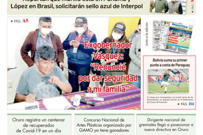 Edición impresa La Patria del 18 de Noviembre de 2020